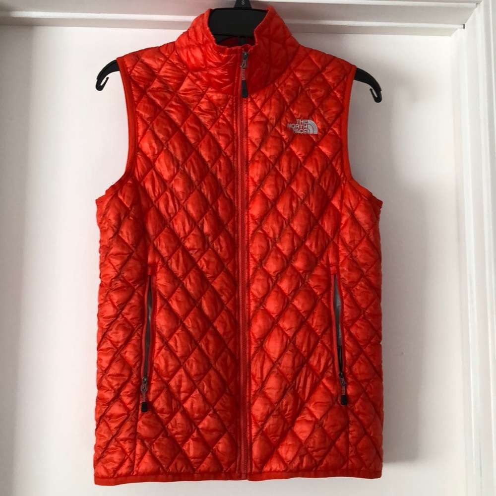 Orange North Face Vest